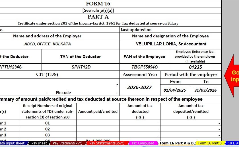 Form 16 Part A and B