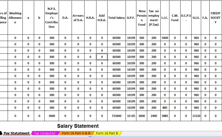 Download Automatic Income Tax Preparation Software in Excel for the Maharashtra State Employees for the F.Y. 2025–26 as per Budget 2025